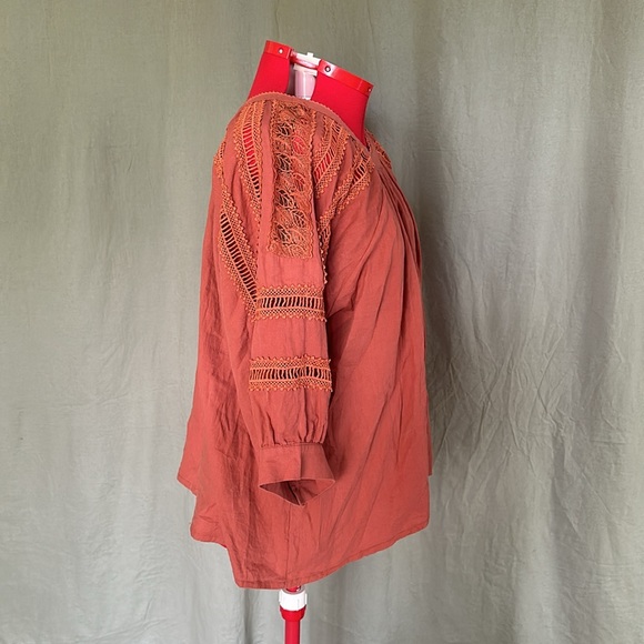 Sundance Amelie Daylight Rust Flowy Prairie Top - Picture 5 of 9